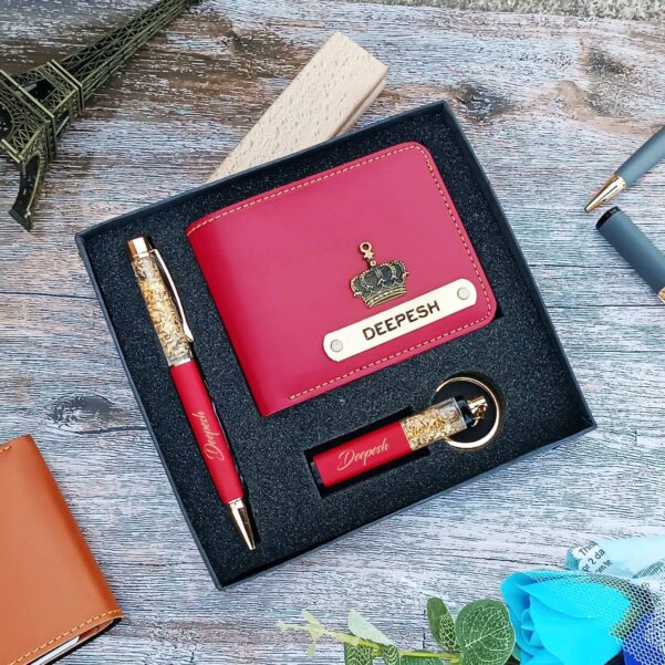 Personalized Wallet Pen Key Chain Set For men - Image 4