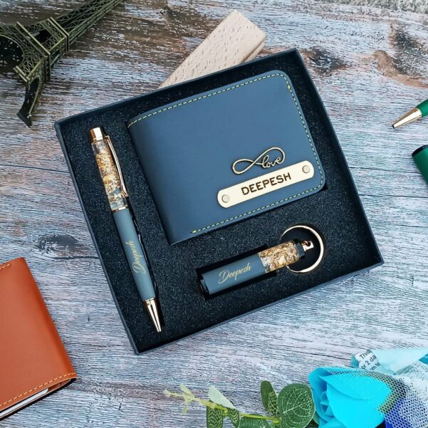 Personalized Wallet Pen Key Chain Set For men - Image 5