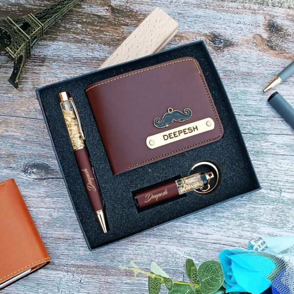 Personalized Wallet Pen Key Chain Set For men - Image 6