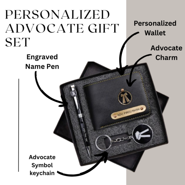 Premium Personalized Gift Set for Advocates – Wallet, Pen & Keychain Combo - Image 2
